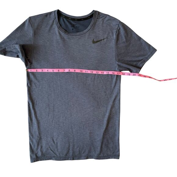 Nike Dri-Fit Short Sleeve T Shirt Men's Small Steel Blue Athletic Gym Stretch - Picture 7 of 15